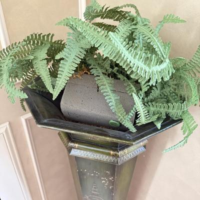 LOT 439F: 49” Tin Hand Painted Planter Made in Spain