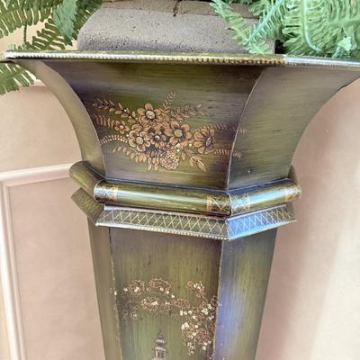 LOT 439F: 49” Tin Hand Painted Planter Made in Spain