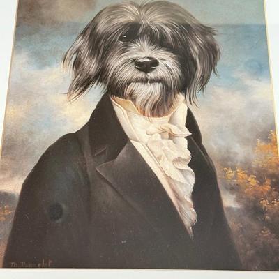 LOT 461F: “Gavroche” by Thierry Poncelet Print w/ Candlestick Trio