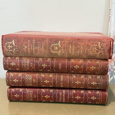 LOT 463F: Signed Sansone Pottery Head, Antler Style Brass Ashtray, Antique Books & More