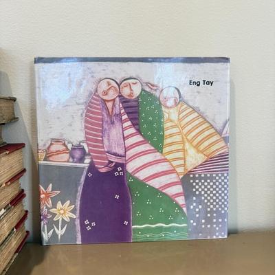 LOT 463F: Signed Sansone Pottery Head, Antler Style Brass Ashtray, Antique Books & More