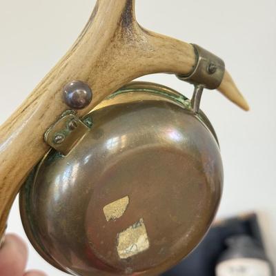 LOT 463F: Signed Sansone Pottery Head, Antler Style Brass Ashtray, Antique Books & More