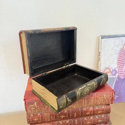 LOT 463F: Signed Sansone Pottery Head, Antler Style Brass Ashtray, Antique Books & More