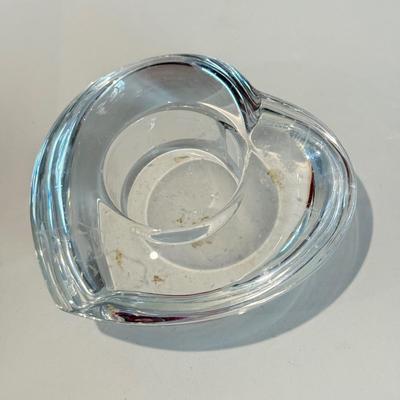 LOT 468F: I Heart You: Crystal Heart Bowls, Votives & Glass Coasters