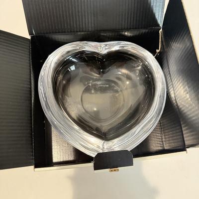 LOT 468F: I Heart You: Crystal Heart Bowls, Votives & Glass Coasters