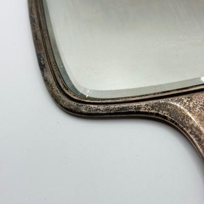 LOT 472J: Sterling Silver Hand Mirror (348g)