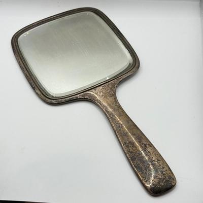 LOT 472J: Sterling Silver Hand Mirror (348g)