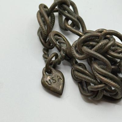 LOT 475J: 40” Coin & Bead Necklace w/ Coin Style Clip on Earrings