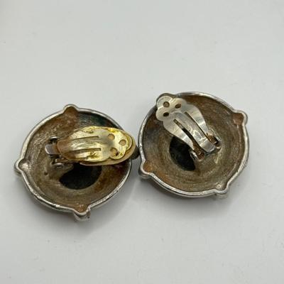 LOT 475J: 40” Coin & Bead Necklace w/ Coin Style Clip on Earrings