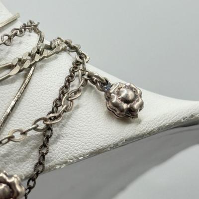 LOT 476J: 925 Sterling Jewelry Collection: Heart, Dog Necklaces (32.94g)