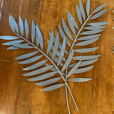 Pair of Metal Palm Leaf Wall Sculptures