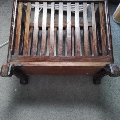 Vintage Wooden Magazine Holder