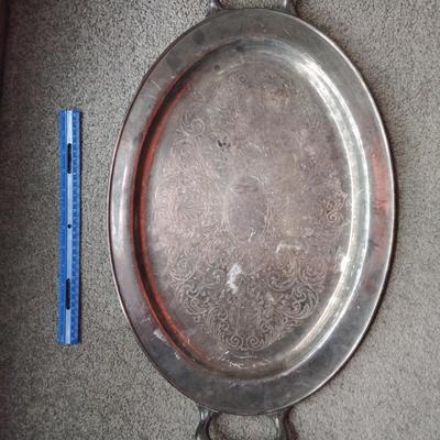 sterling plated platter