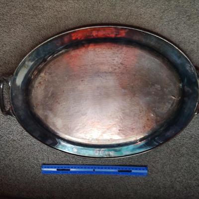 sterling plated platter