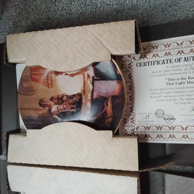 3 Collector plates with COA (Certificate of Authenticity).