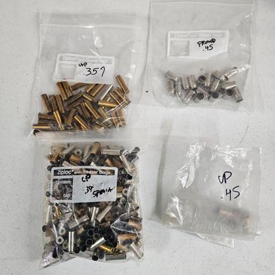 Assorted Handgun Ammo Cases & Primers -.38, .357, .45 & More. (G-JS)