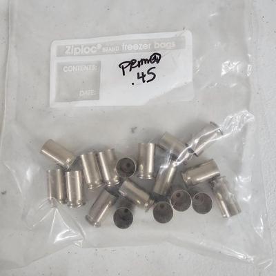 Assorted Handgun Ammo Cases & Primers -.38, .357, .45 & More. (G-JS)