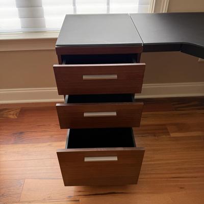 BDi Sequel Glass Top Corner Desk