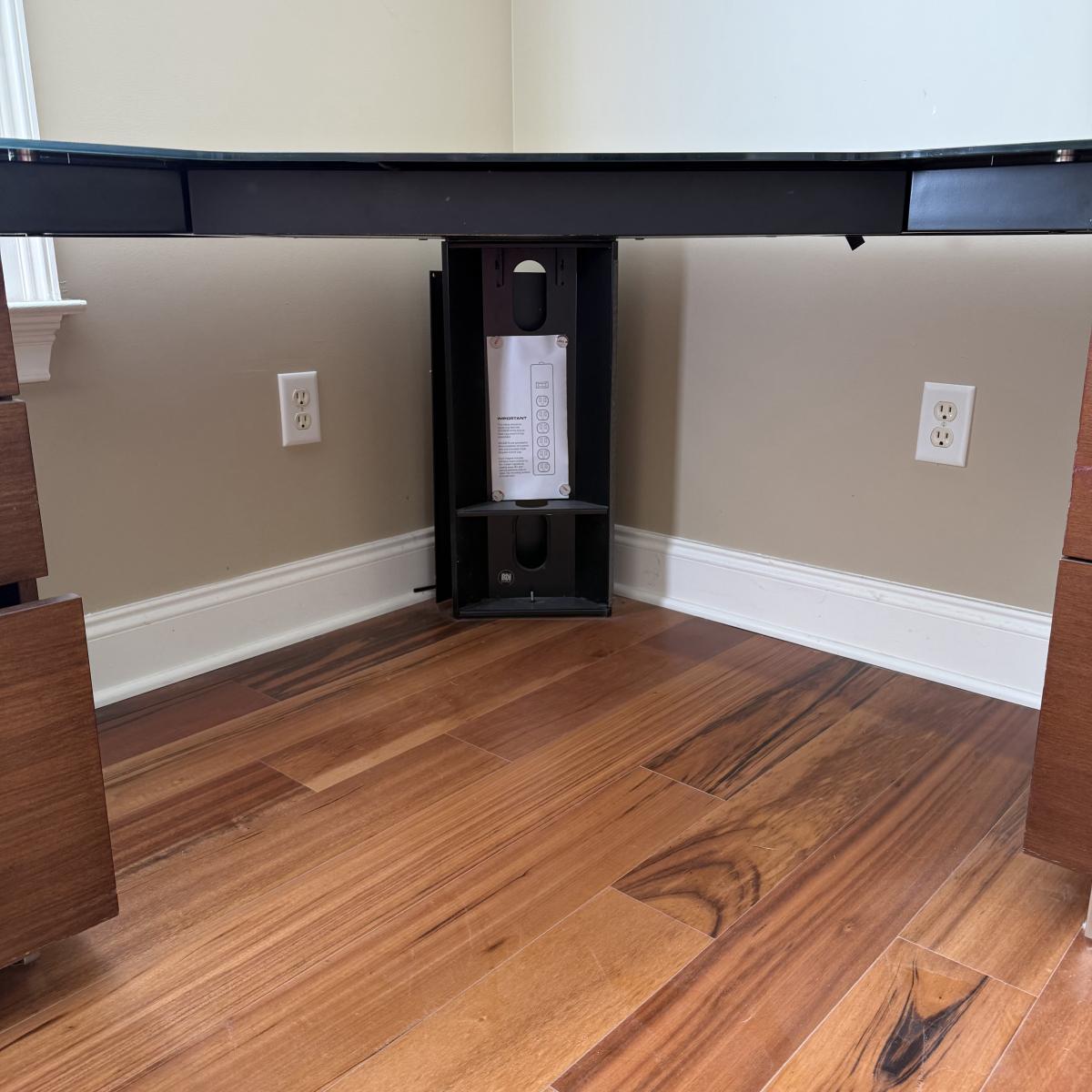 BDi Sequel Glass Top Corner Desk