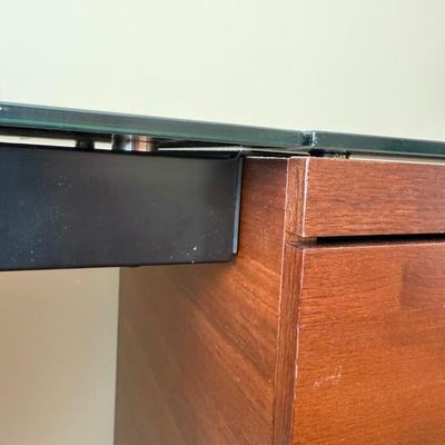 BDi Sequel Glass Top Corner Desk