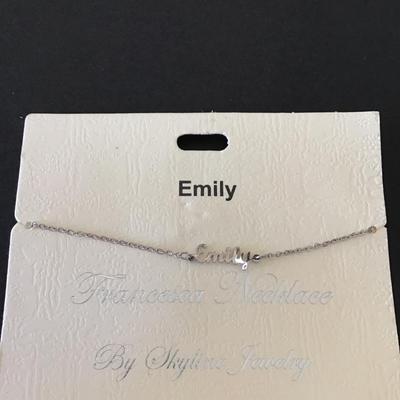 Cute stainless steel by skyline, jewelry, Emily, dainty necklace, silver toned