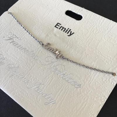 Cute stainless steel by skyline, jewelry, Emily, dainty necklace, silver toned