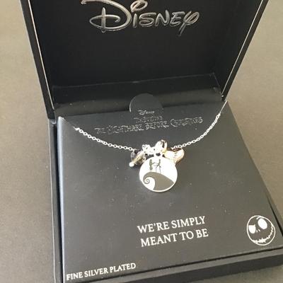 Nightmare before Christmas we’re simply meant to be necklace, rose gold, toned, heart find silver plated necklace