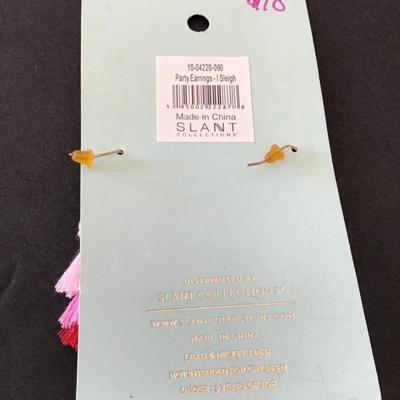 Super cute tassel Christmas party earrings