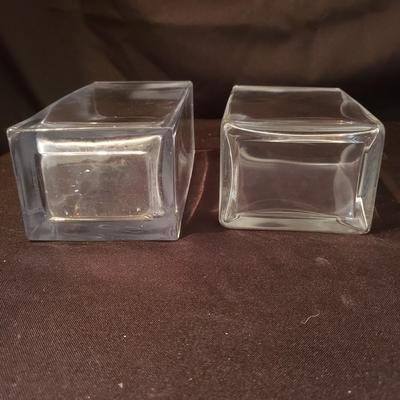 F.B. Roger's Silver Co Centerpiece Bowl & More Clear Glass Vases (DR-KD)