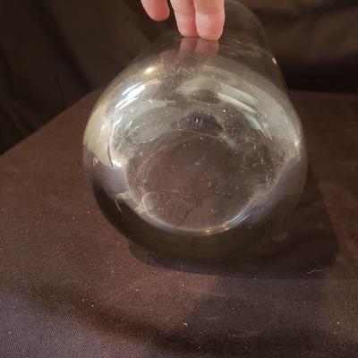 F.B. Roger's Silver Co Centerpiece Bowl & More Clear Glass Vases (DR-KD)