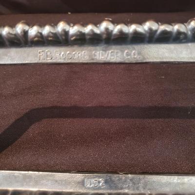 F.B. Roger's Silver Co Centerpiece Bowl & More Clear Glass Vases (DR-KD)