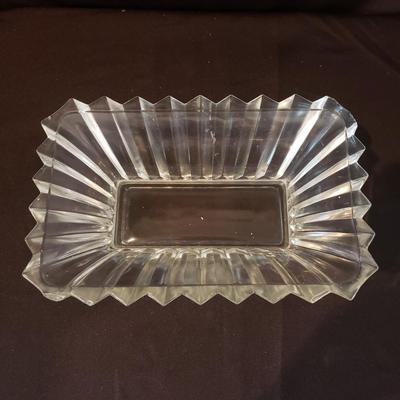 F.B. Roger's Silver Co Centerpiece Bowl & More Clear Glass Vases (DR-KD)