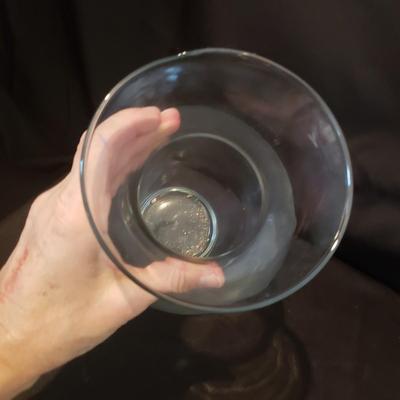 F.B. Roger's Silver Co Centerpiece Bowl & More Clear Glass Vases (DR-KD)