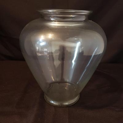 F.B. Roger's Silver Co Centerpiece Bowl & More Clear Glass Vases (DR-KD)