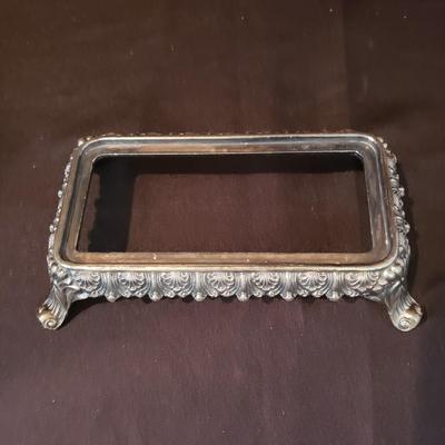 F.B. Roger's Silver Co Centerpiece Bowl & More Clear Glass Vases (DR-KD)