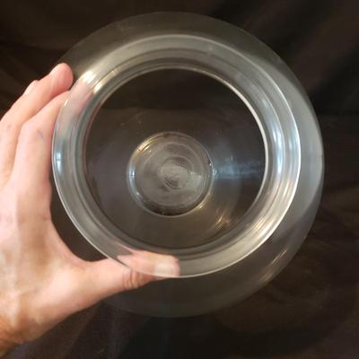 F.B. Roger's Silver Co Centerpiece Bowl & More Clear Glass Vases (DR-KD)