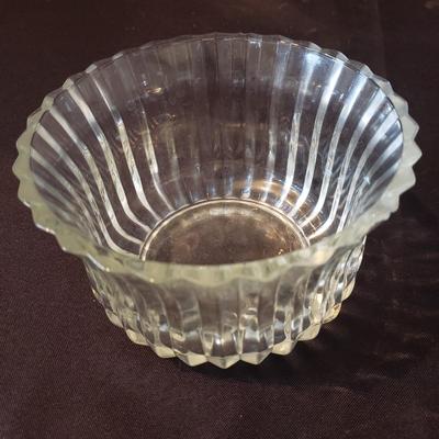 F.B. Roger's Silver Co Centerpiece Bowl & More Clear Glass Vases (DR-KD)
