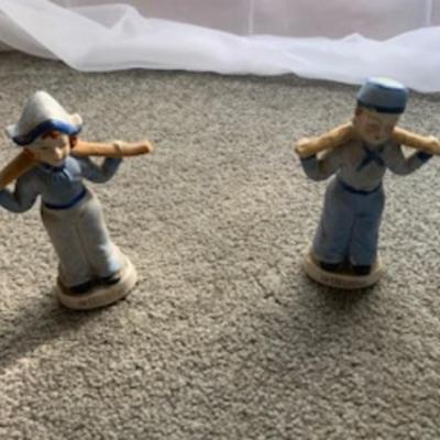 2 Dutch Water Bearer Figurines