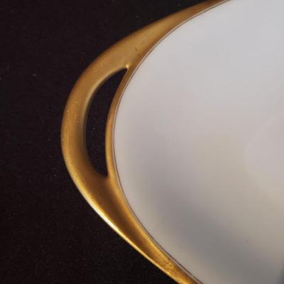 Gold Rimmed Limoges Platters and Plates (LR-KD)