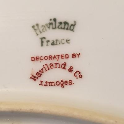 Gold Rimmed Limoges Platters and Plates (LR-KD)