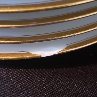 Gold Rimmed Limoges Platters and Plates (LR-KD)