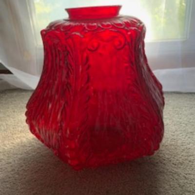 Vintage Ruby Red Lampshade
