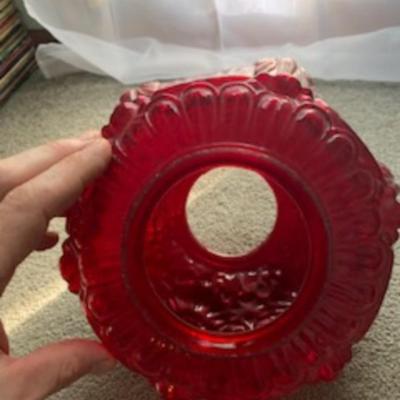 Vintage Ruby Red Lampshade