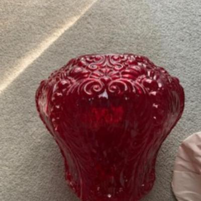Vintage Ruby Red Lampshade