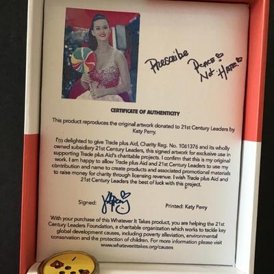 Artwork donated by Katy Perry, whatever it takes necklace