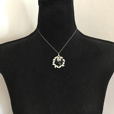 Vintage, Sarah Coventry, Silvertone, aqua, marine, green rhinestone necklace