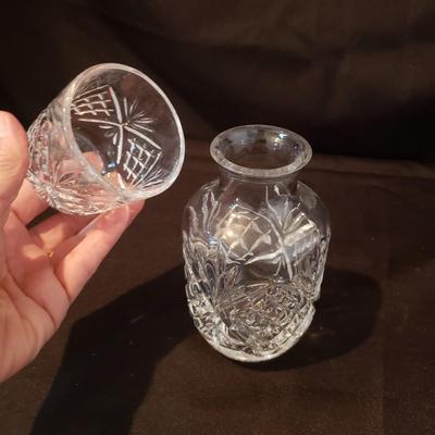 Waterford Vase and Other Beautifully Cut Glassware (LR-KD)