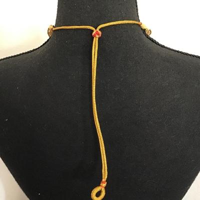 Vintage Ethnic necklace, gold toned