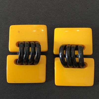 Vintage statement, earrings, Lucite type