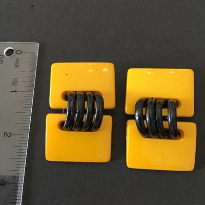 Vintage statement, earrings, Lucite type